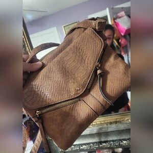 Brown leather crossbody